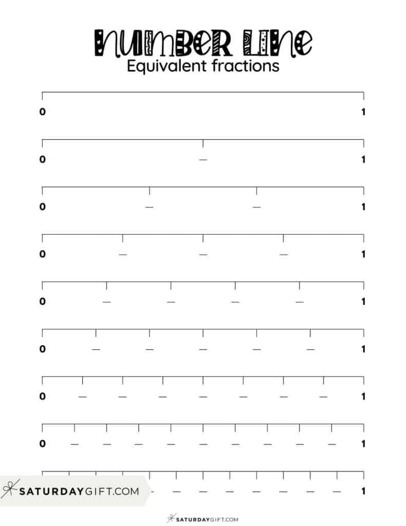 Fraction Number Line 16 Free Printables And Blank Worksheets