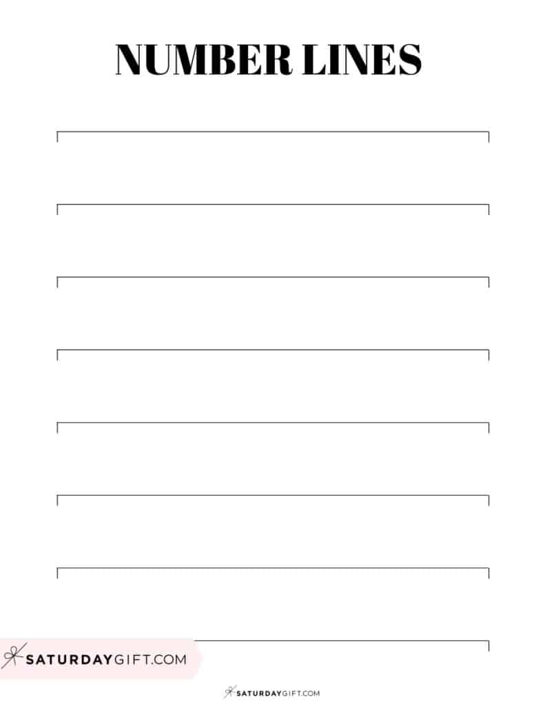 Blank Fraction Number Lines Printable