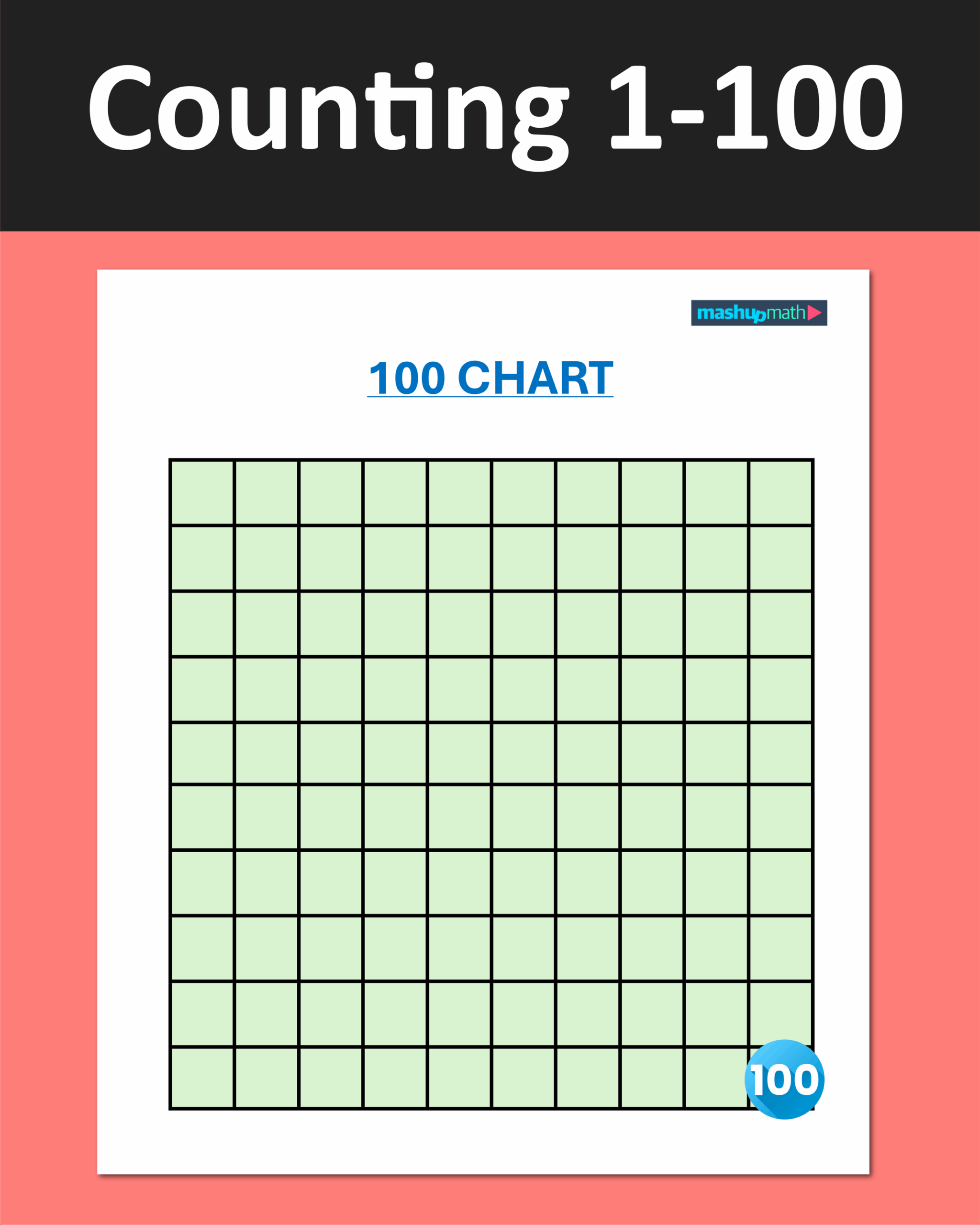 Free 100 Charts Counting And Multiplication Mashup Math