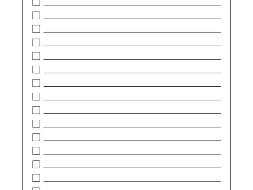 Free And Customizable To Do List Templates