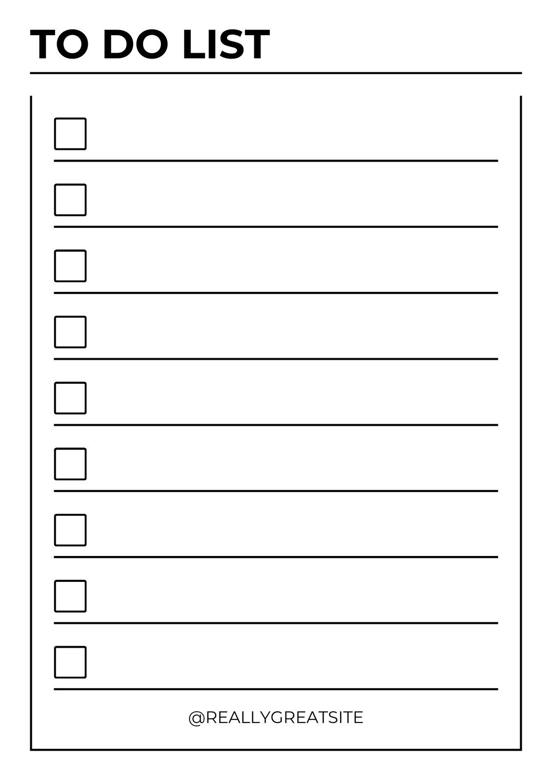 Free And Customizable To Do List Templates