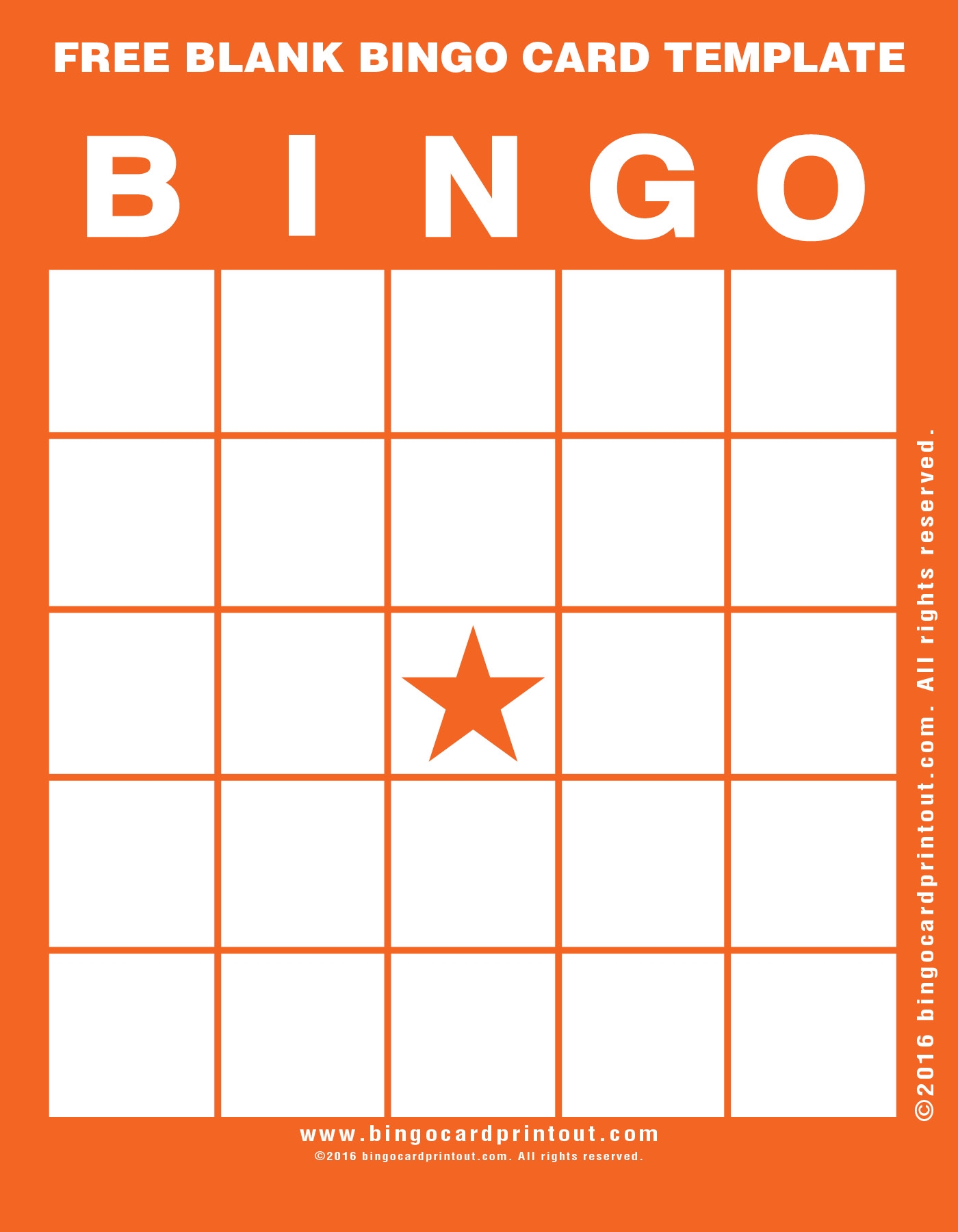 Free Printable Blank Bingo Cards