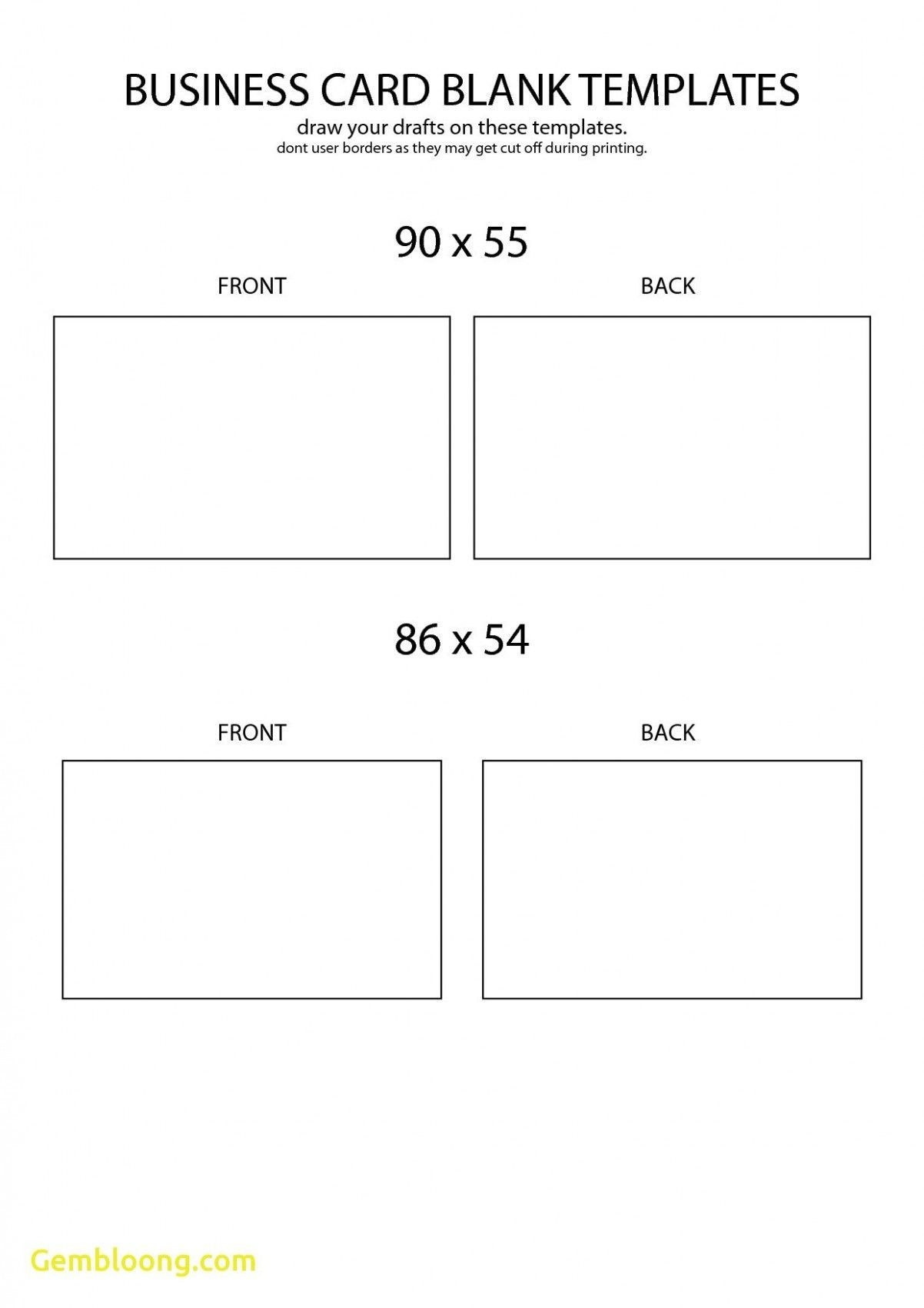Free Blank Business Card Template Front And Back Design For Free Worksheets Library