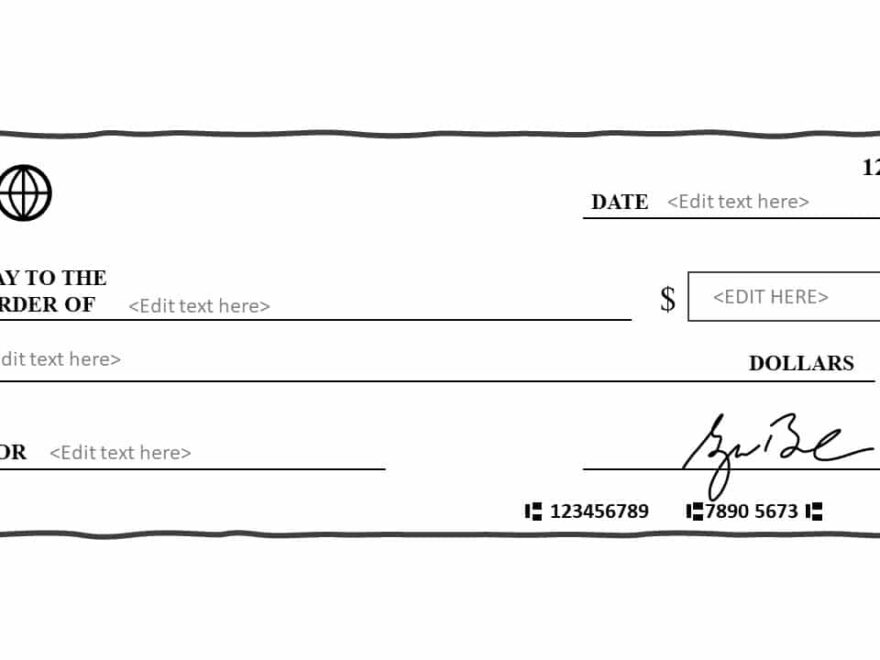 Free Blank Check Template For PowerPoint Free PowerPoint Templates