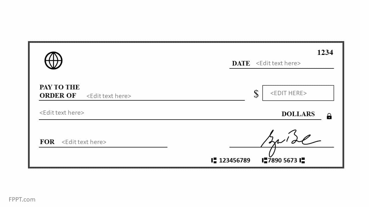 Free Blank Check Template For PowerPoint Free PowerPoint Templates