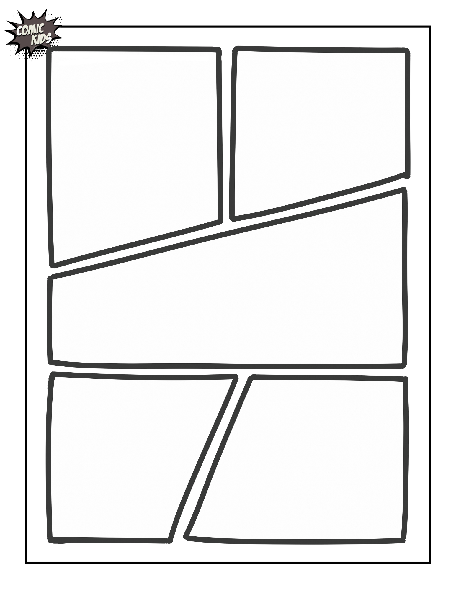 Blank Comic Book Template Printable