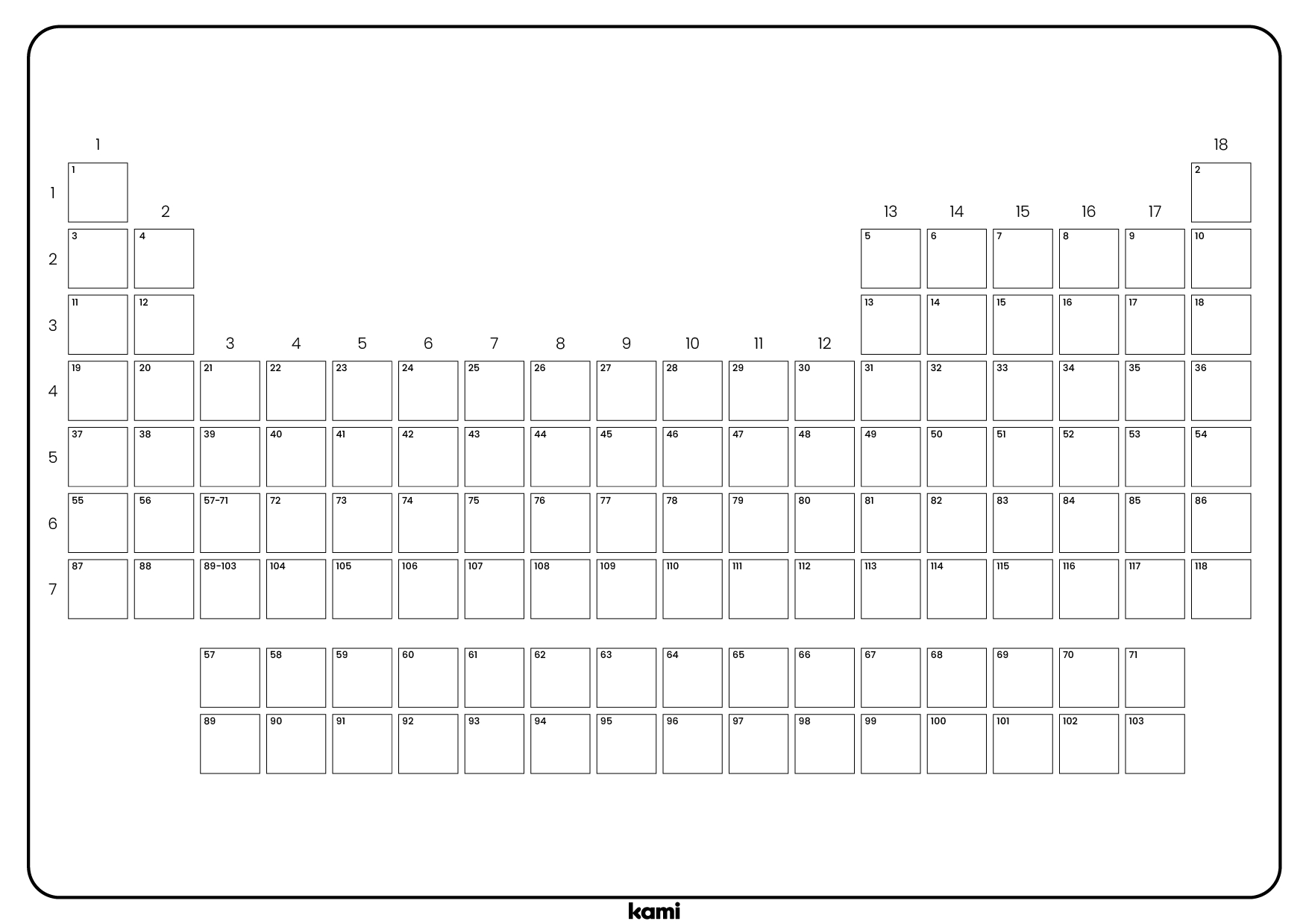 FREE Blank Periodic Table Colouring Sheet teacher Made Worksheets Library