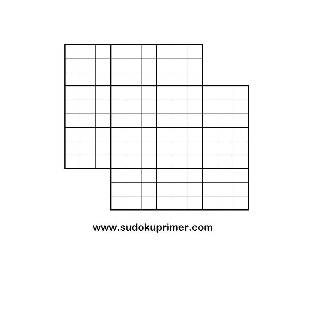 Blank 6x6 Sudoku Grid Printable