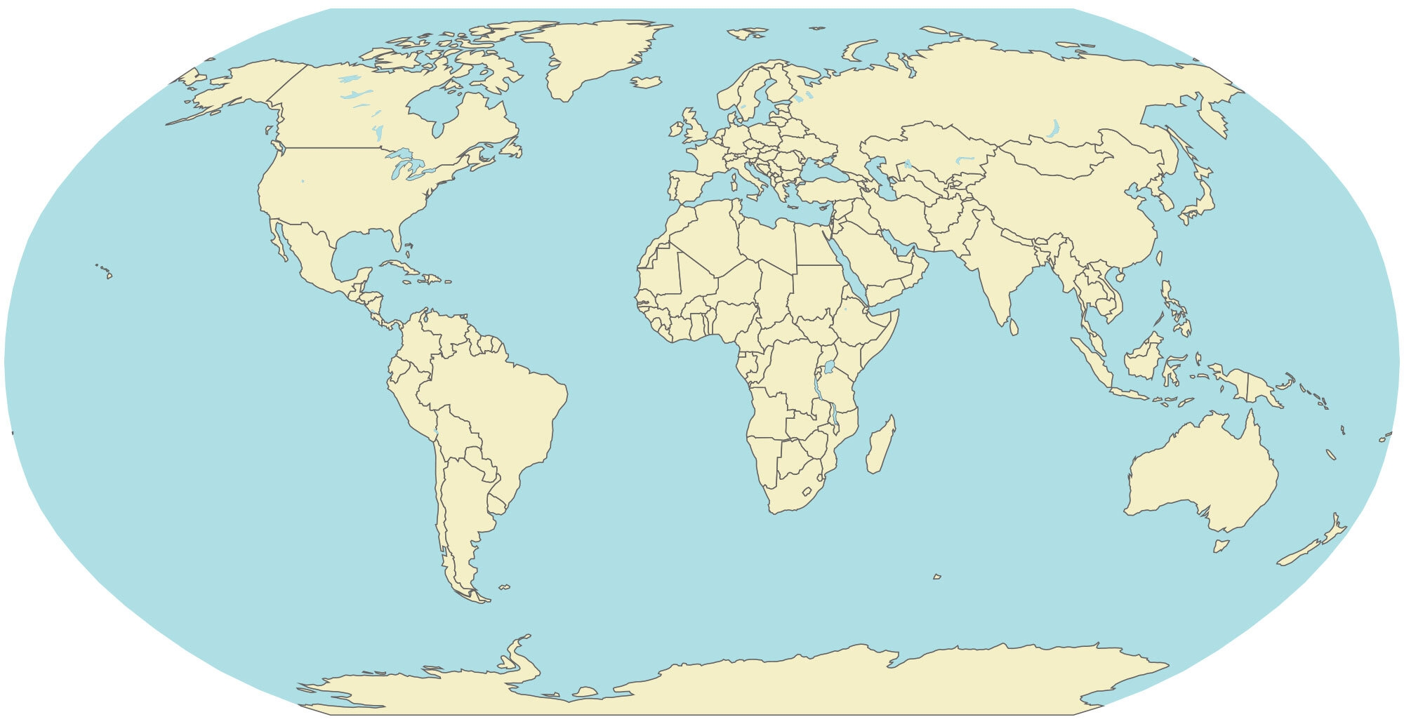 Free Printable World Map Blank