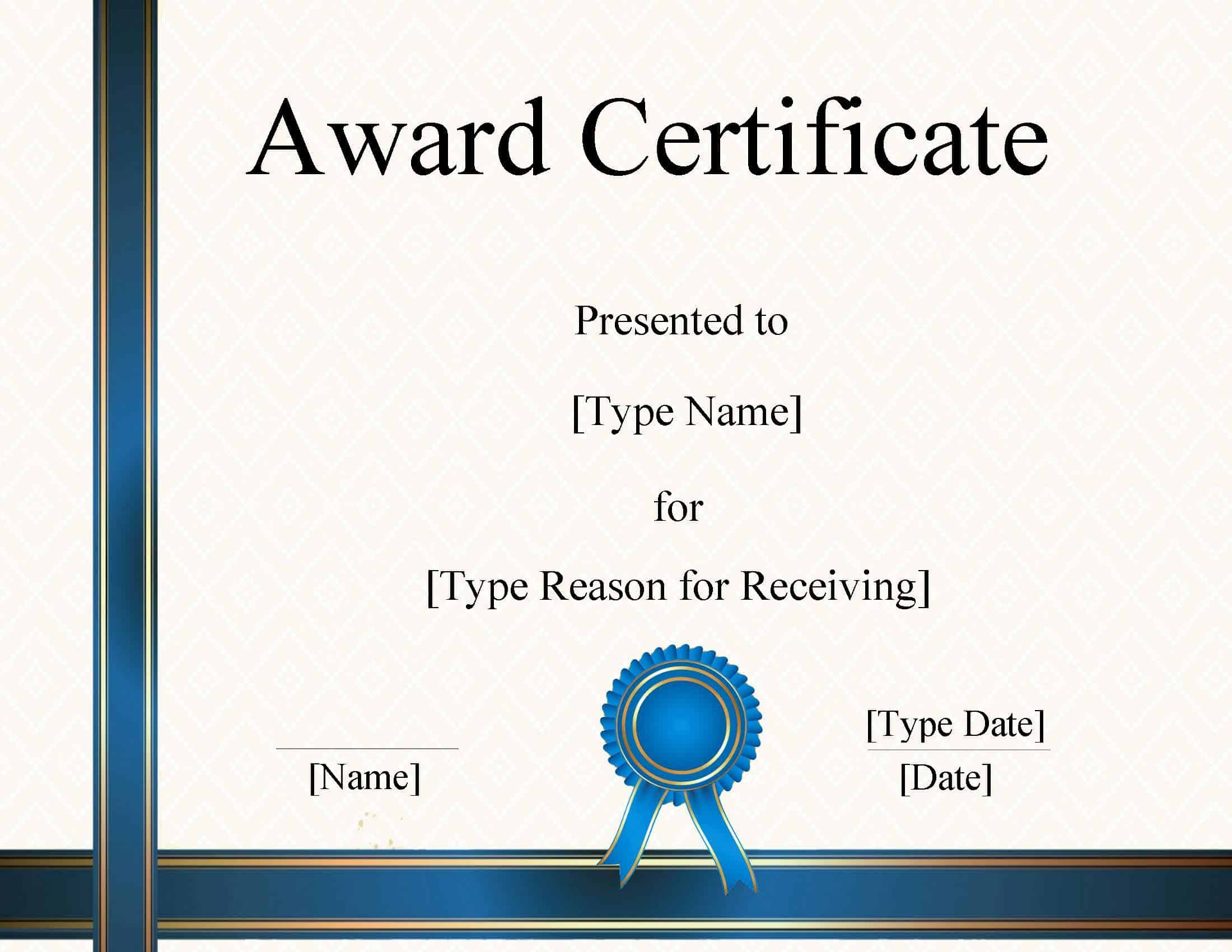 FREE Certificate Template Word Instant Download Worksheets Library