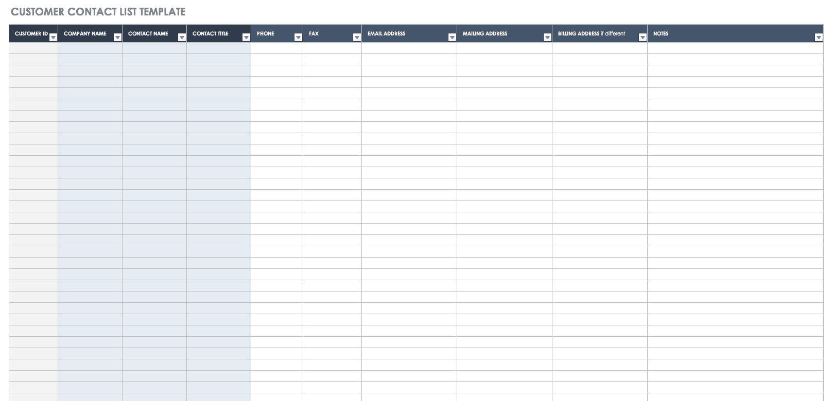 Free Printable Blank Spreadsheet Templates