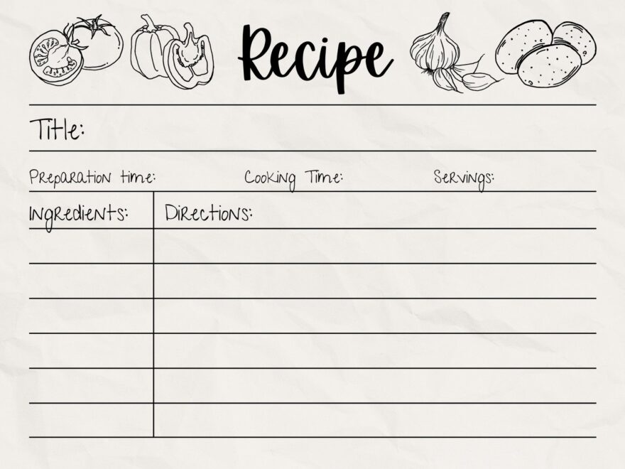 Free Custom Printable Recipe Card Templates Online Canva