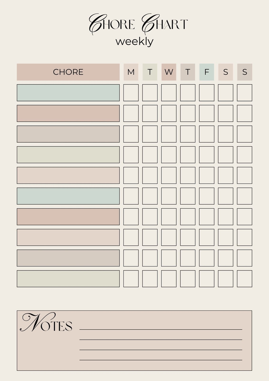 Free Customizable Chore Chart Templates To Print Canva