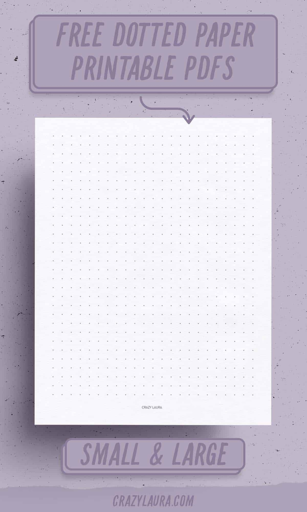 Free Dotted Grid Paper Printable With Two Sizes Crazy Laura