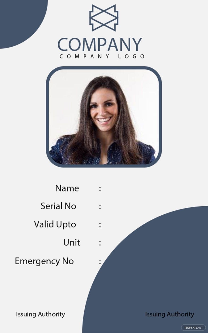 Printable Blank Id Card Template