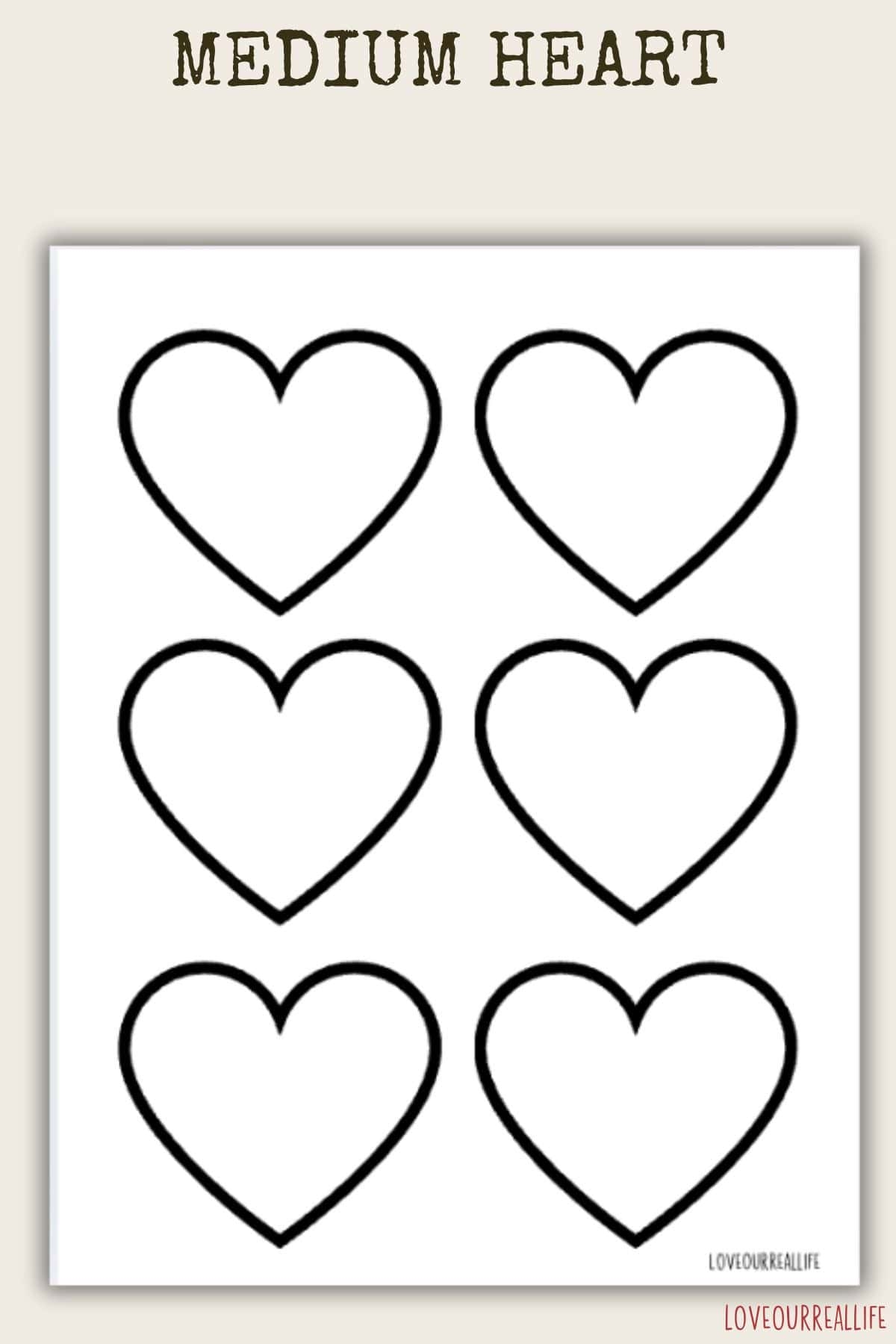 Printable Blank Hearts To Color