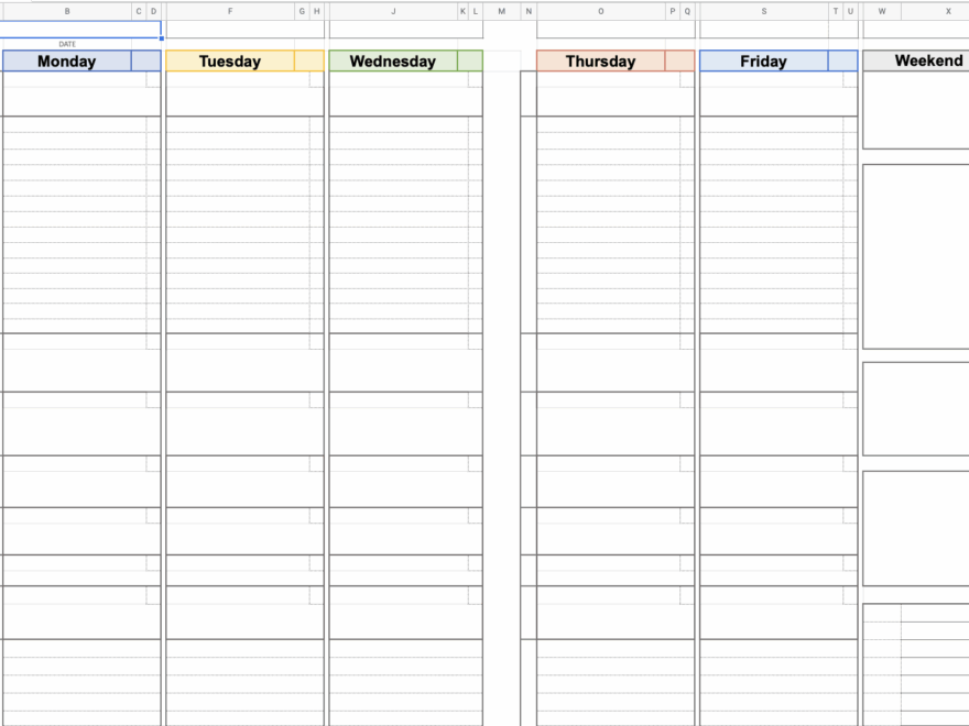 Free Homeschool Lesson Plan Template In Google Sheets Printable Lesson Planner Personalize It Teacher Tutor Mom