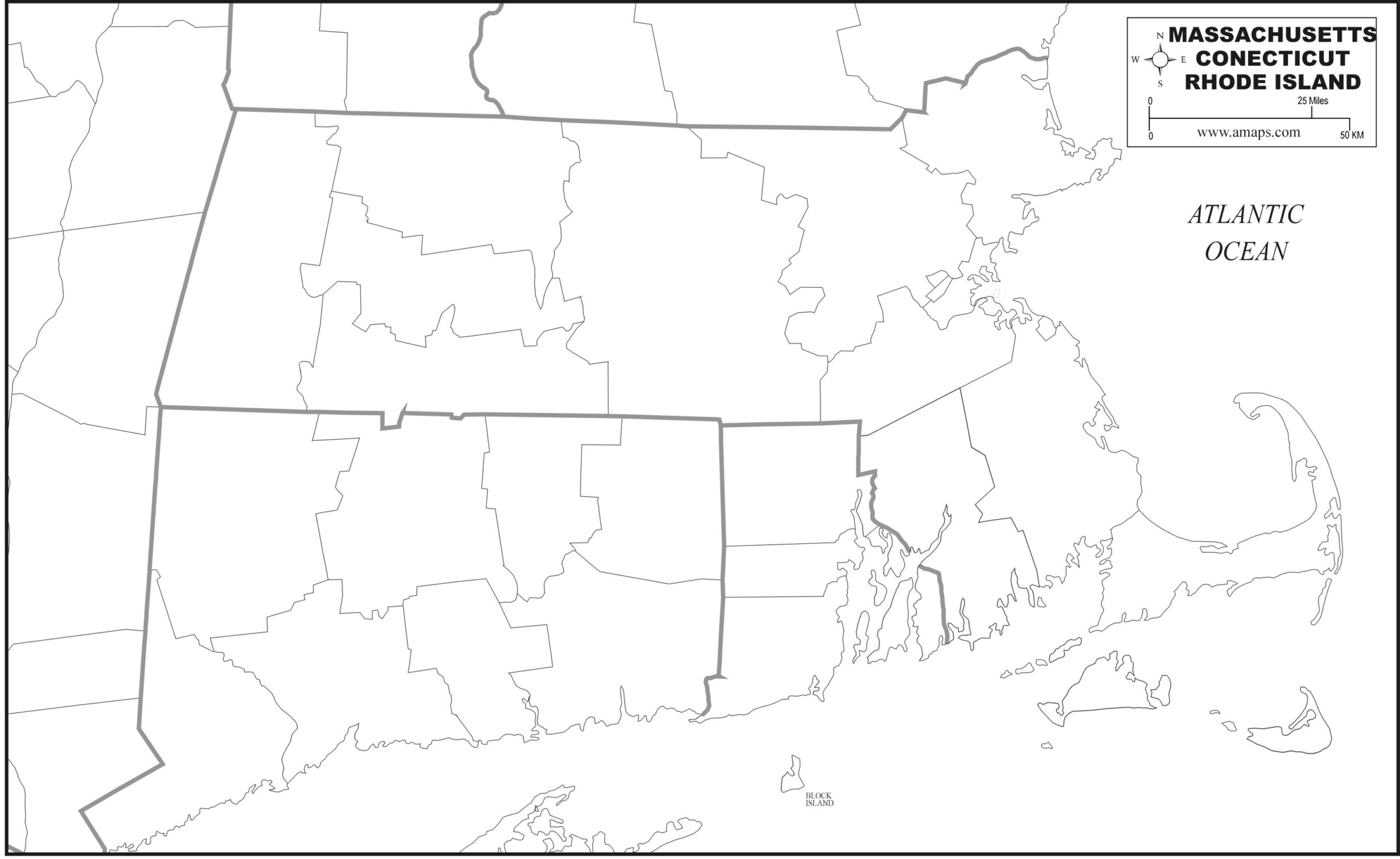 Blank Map Of Massachusetts Printable Blank Map Of Massachusetts Printable