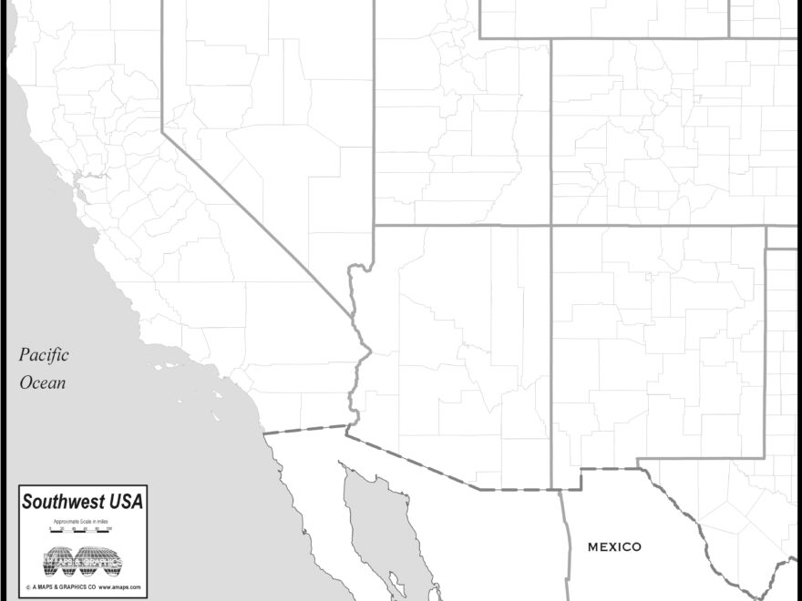 FREE MAP OF SOUTHWEST STATES