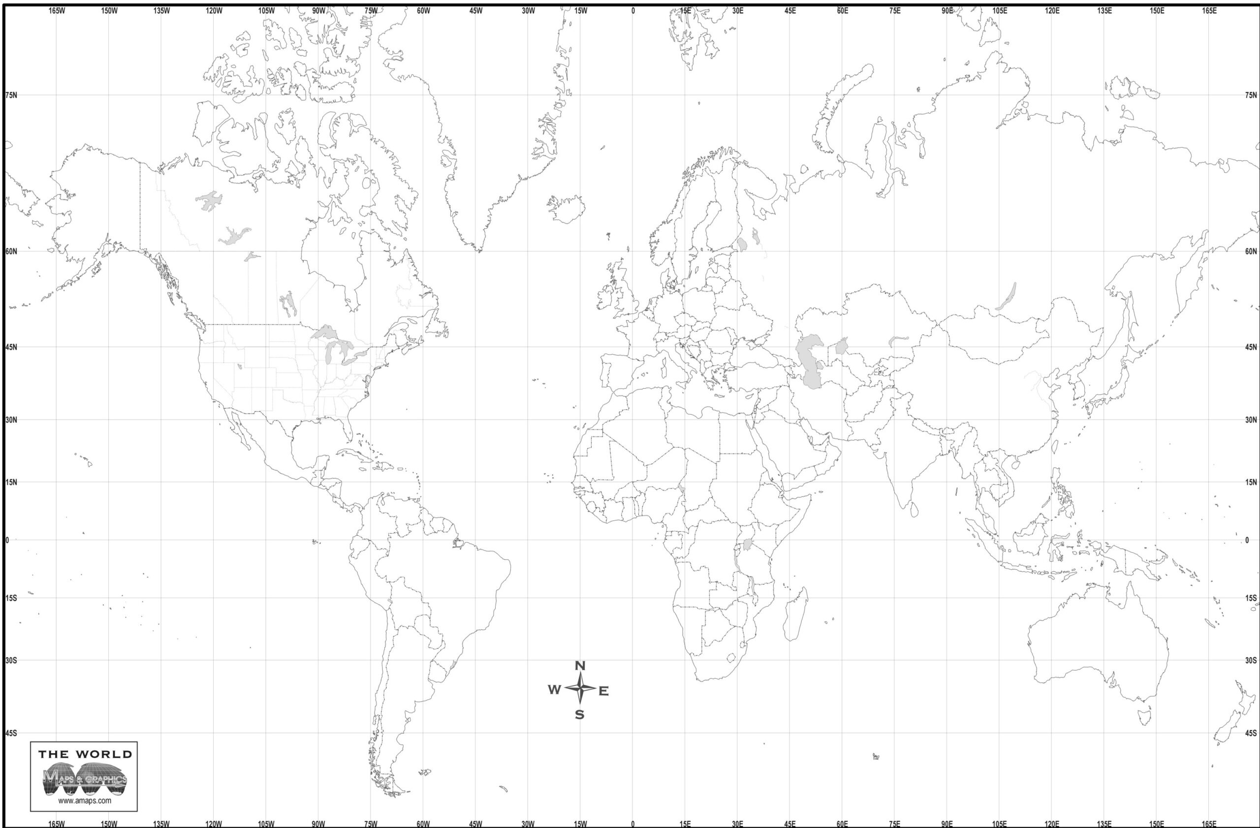 Blank World Map Printable Free