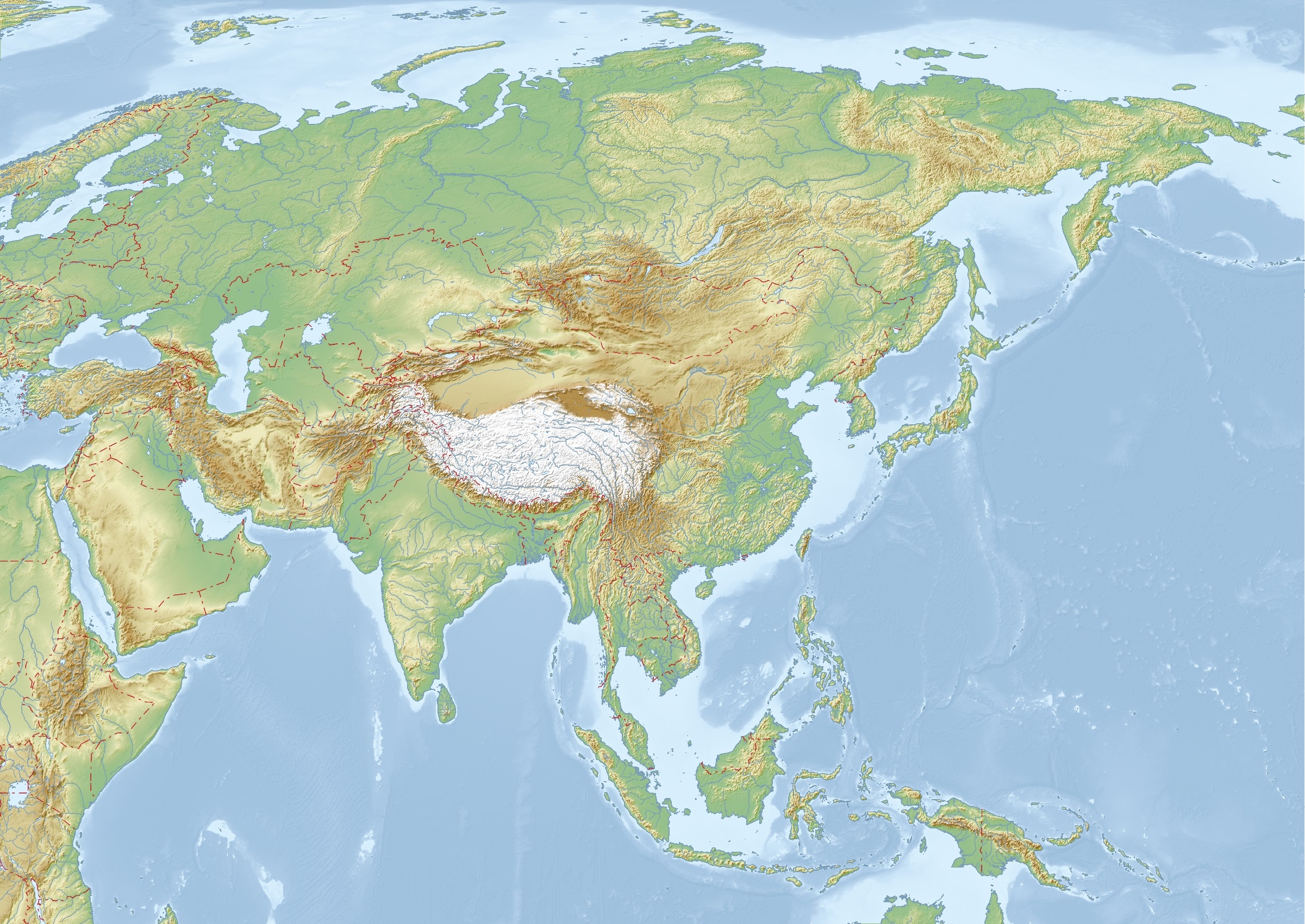 Printable Map Of Asia Blank