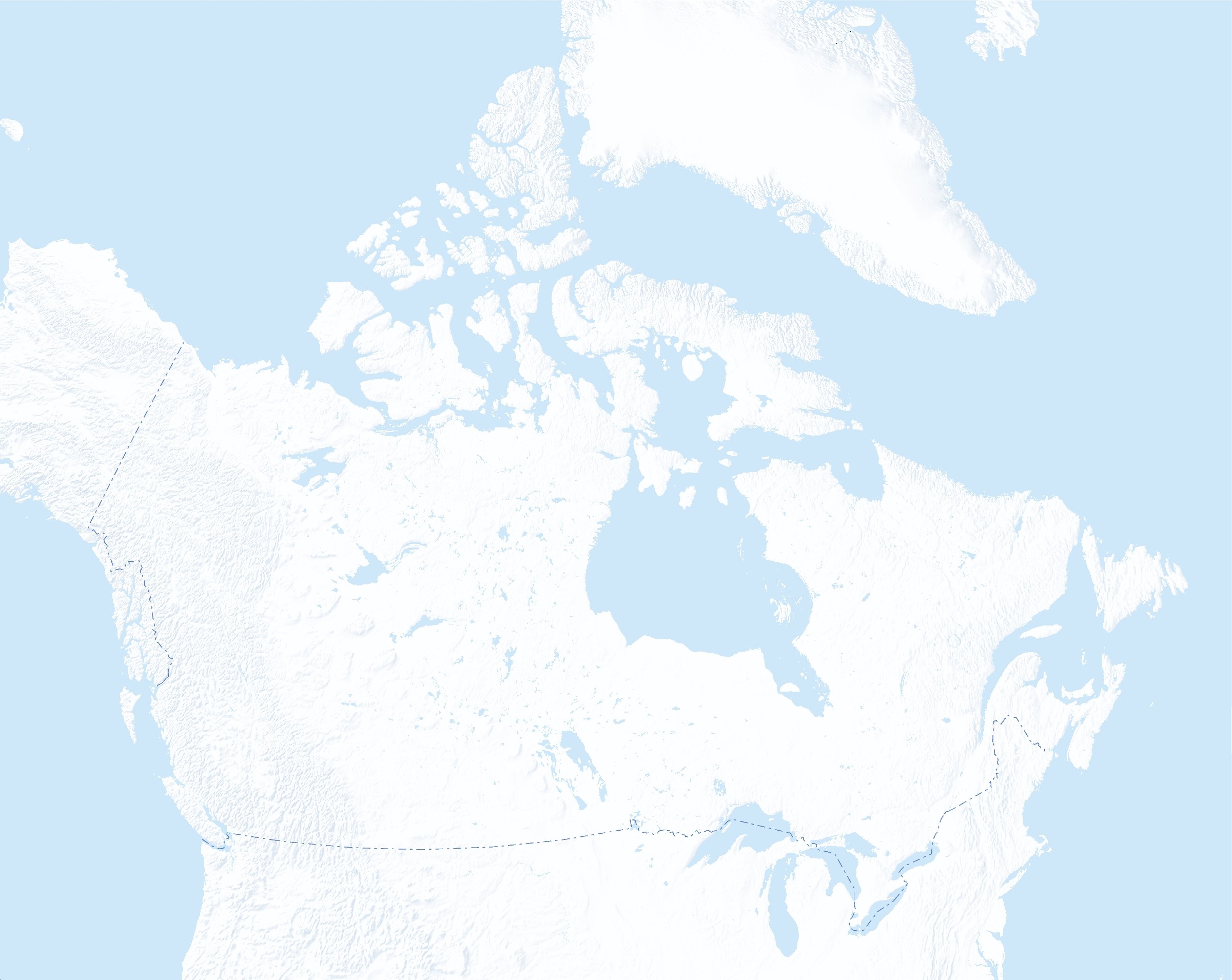 Printable Blank Map Of Canada