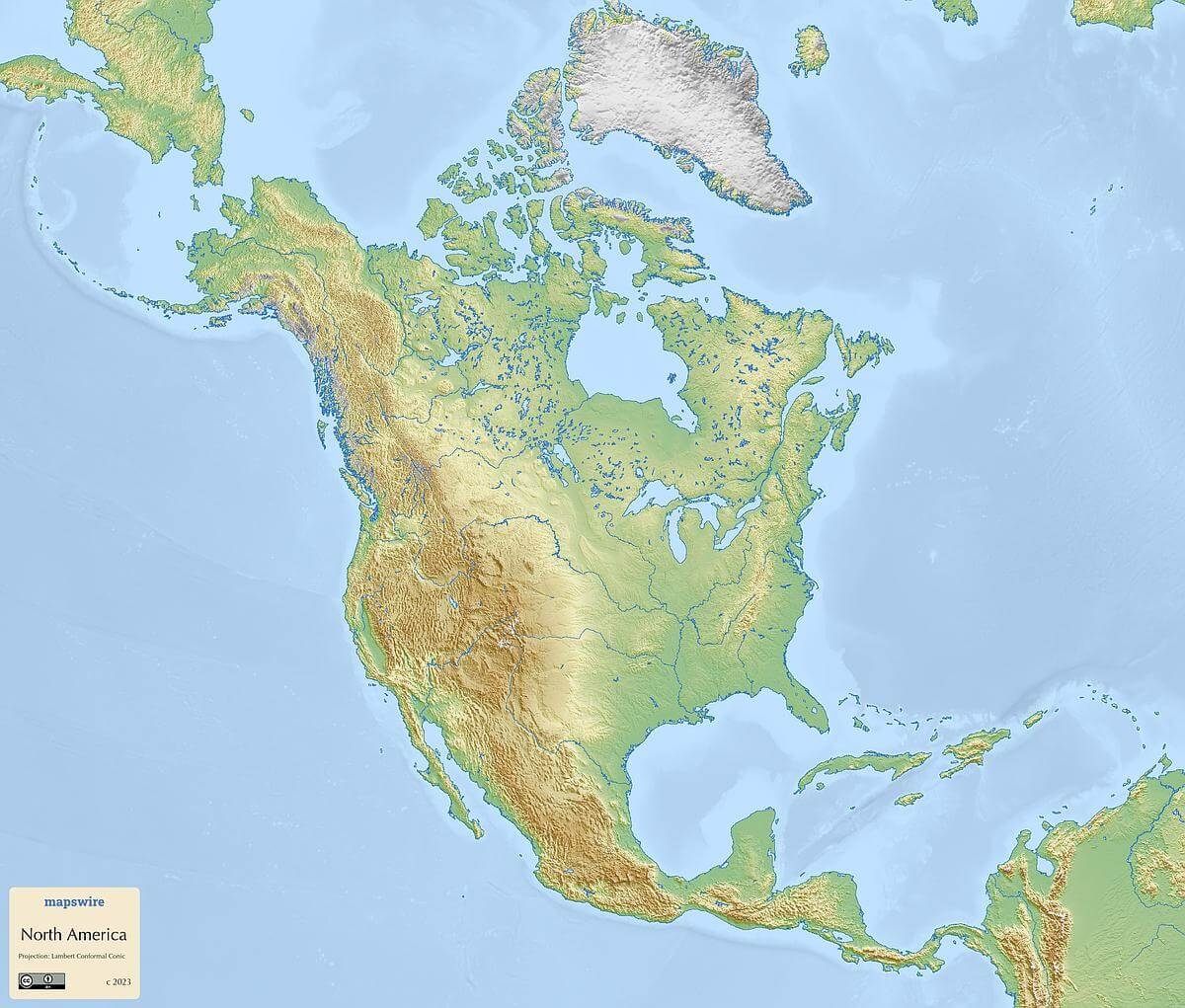 Free Maps Of North America Mapswire