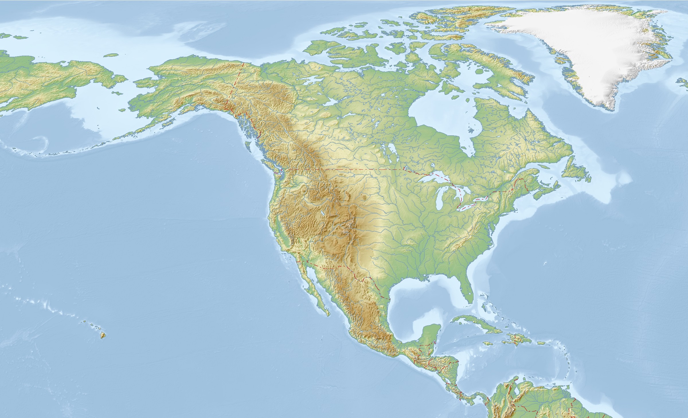 Printable Blank North America Map