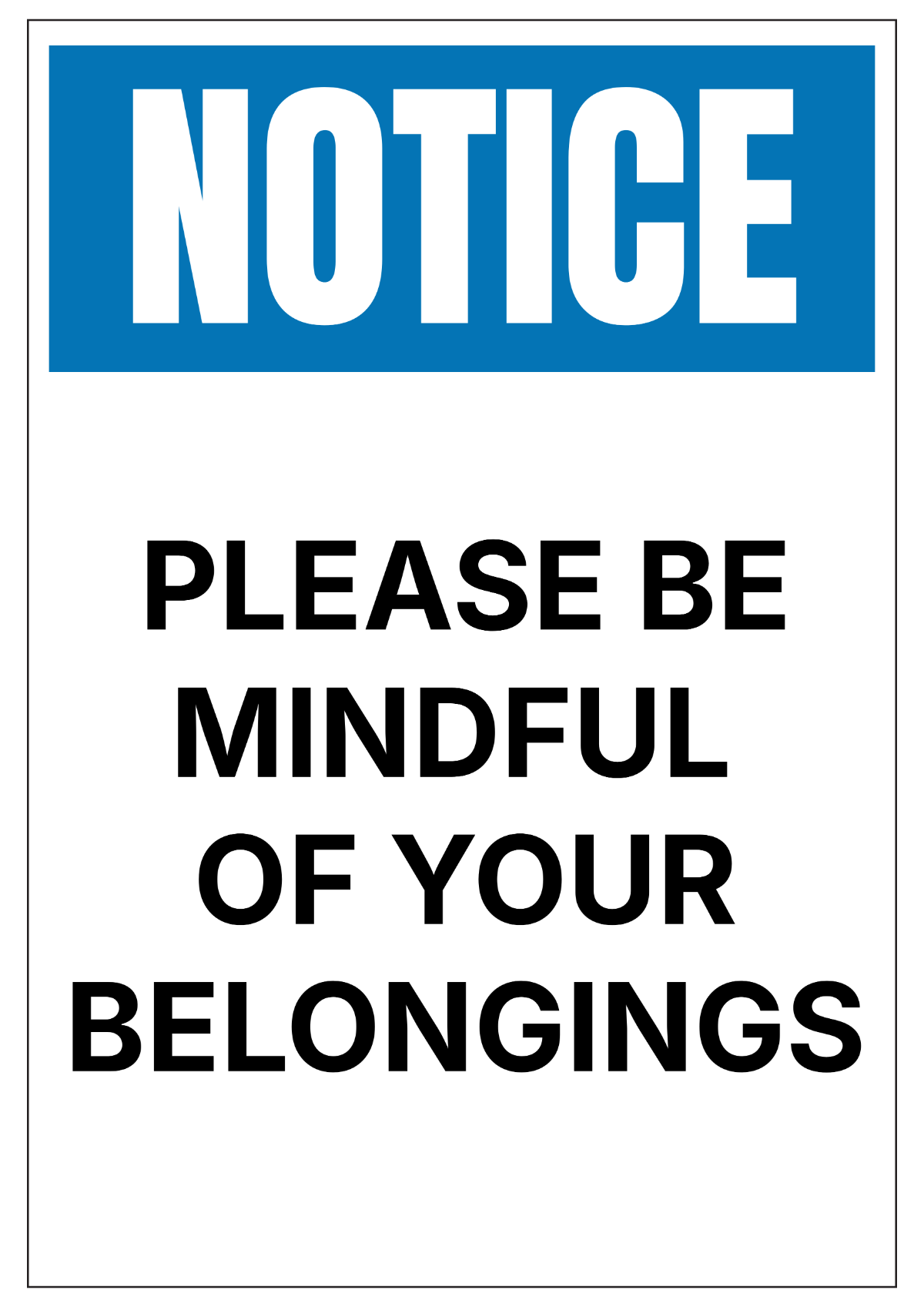 Free Notice Sign Template To Edit Online