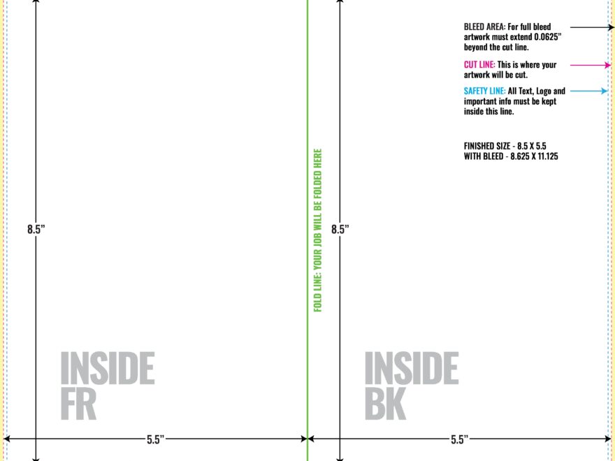 Free PDF Greeting Card Template Layout And Guidelines PrintMagic Vertical Rectangle Score Only In Half Fold