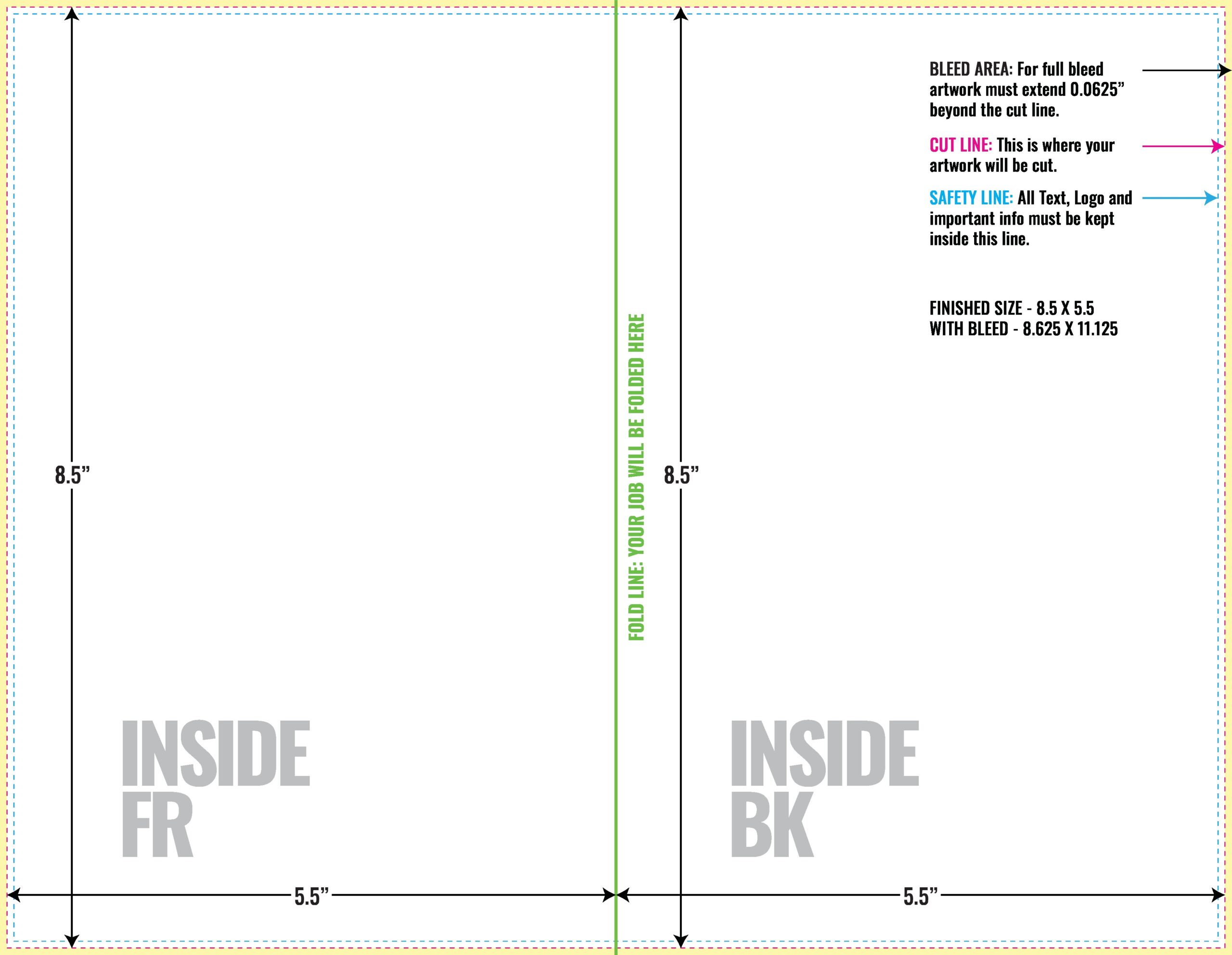 Free PDF Greeting Card Template Layout And Guidelines PrintMagic Vertical Rectangle Score Only In Half Fold
