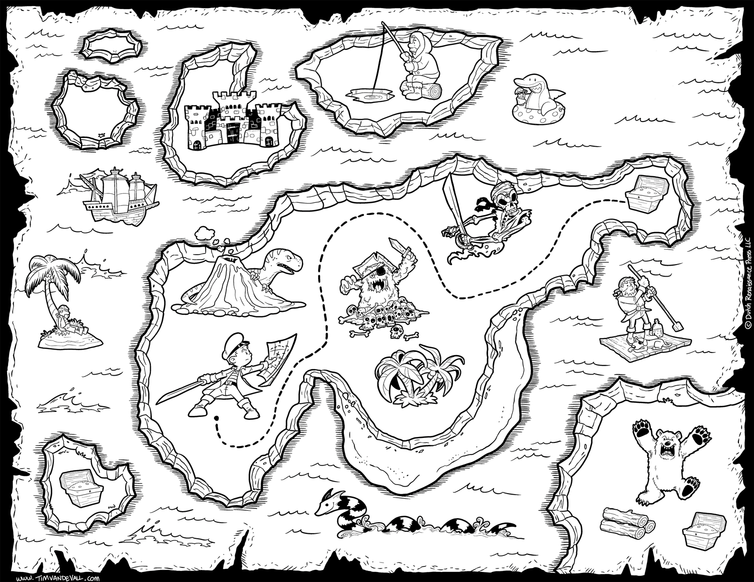 Printable Blank Pirate Treasure Map