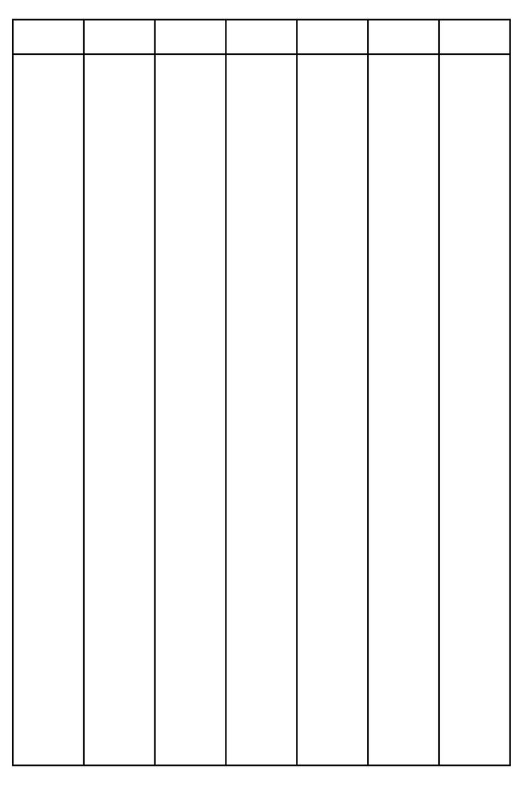 Free Printable 7 Column Chart Template PDF
