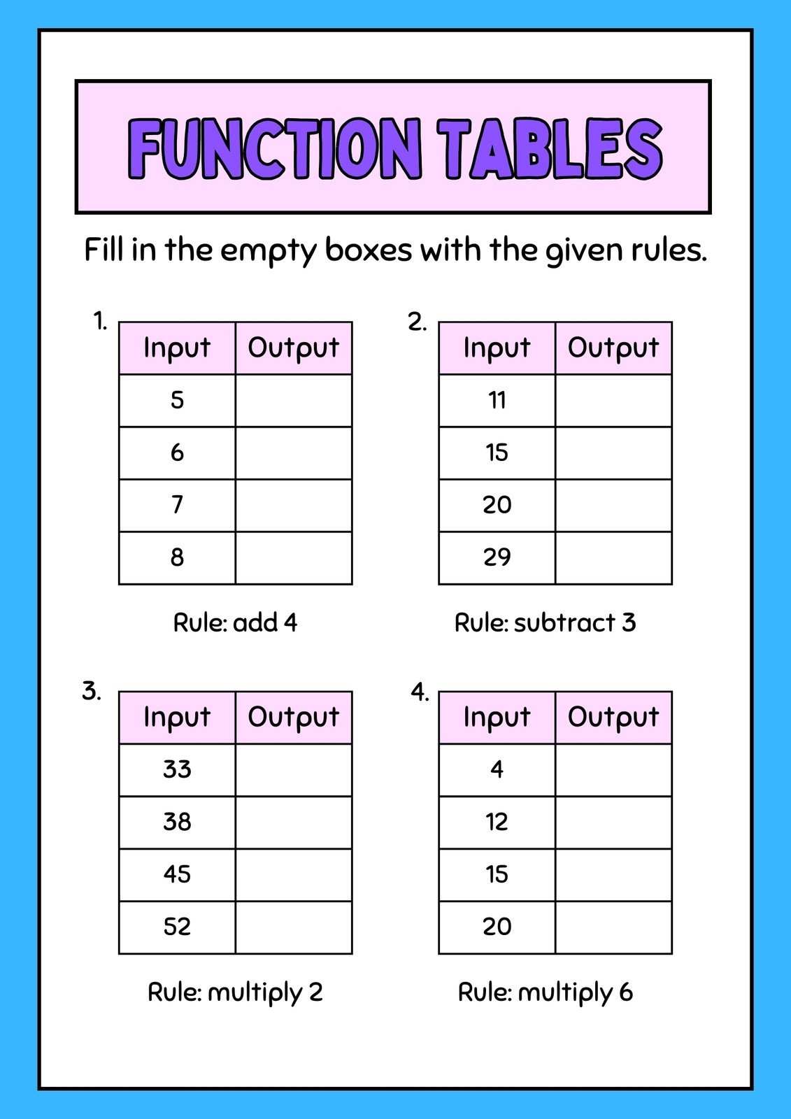Free Printable 8th Grade Math Worksheet Templates Canva