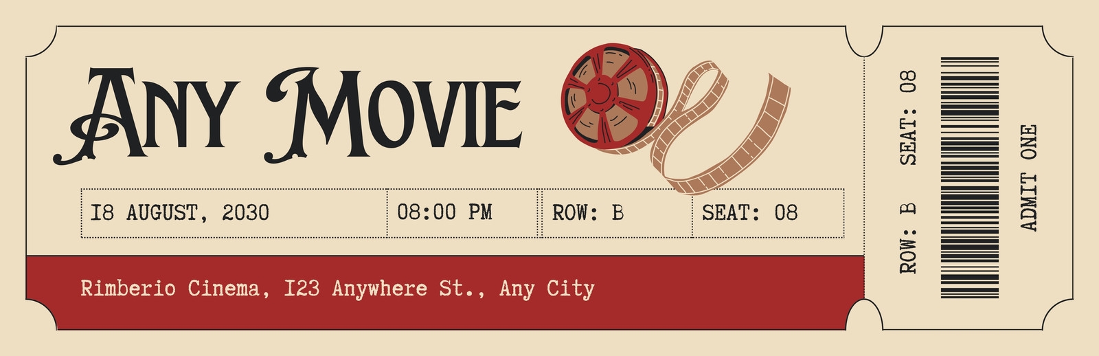 Free Printable Blank Movie Tickets