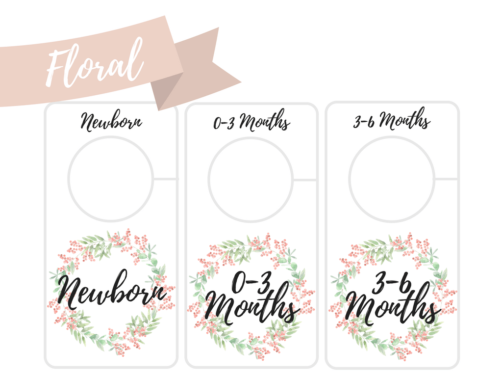 Free Printable Baby Closet Dividers Preemie To 24 Months 2 Styles