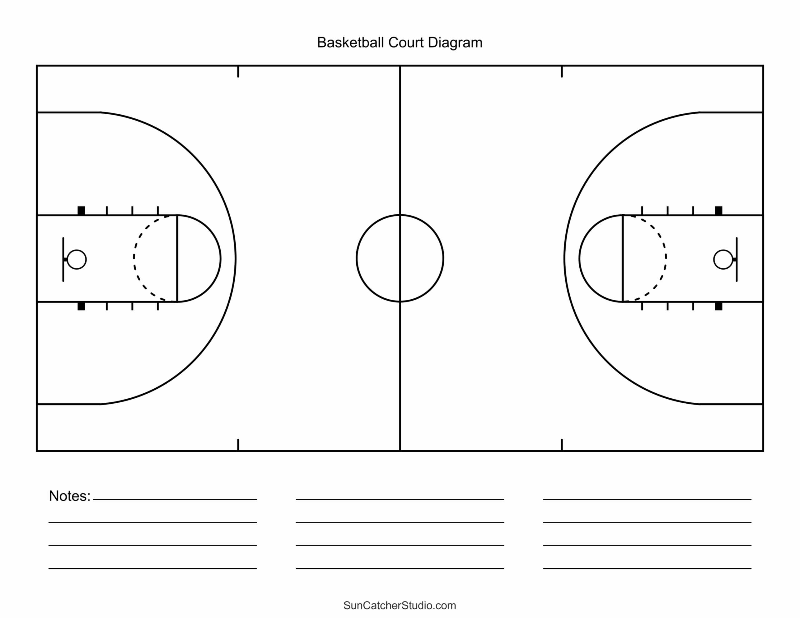 Free Printable Basketball Court Diagrams Layout Free Printables Monograms Design Tools Patterns DIY Projects