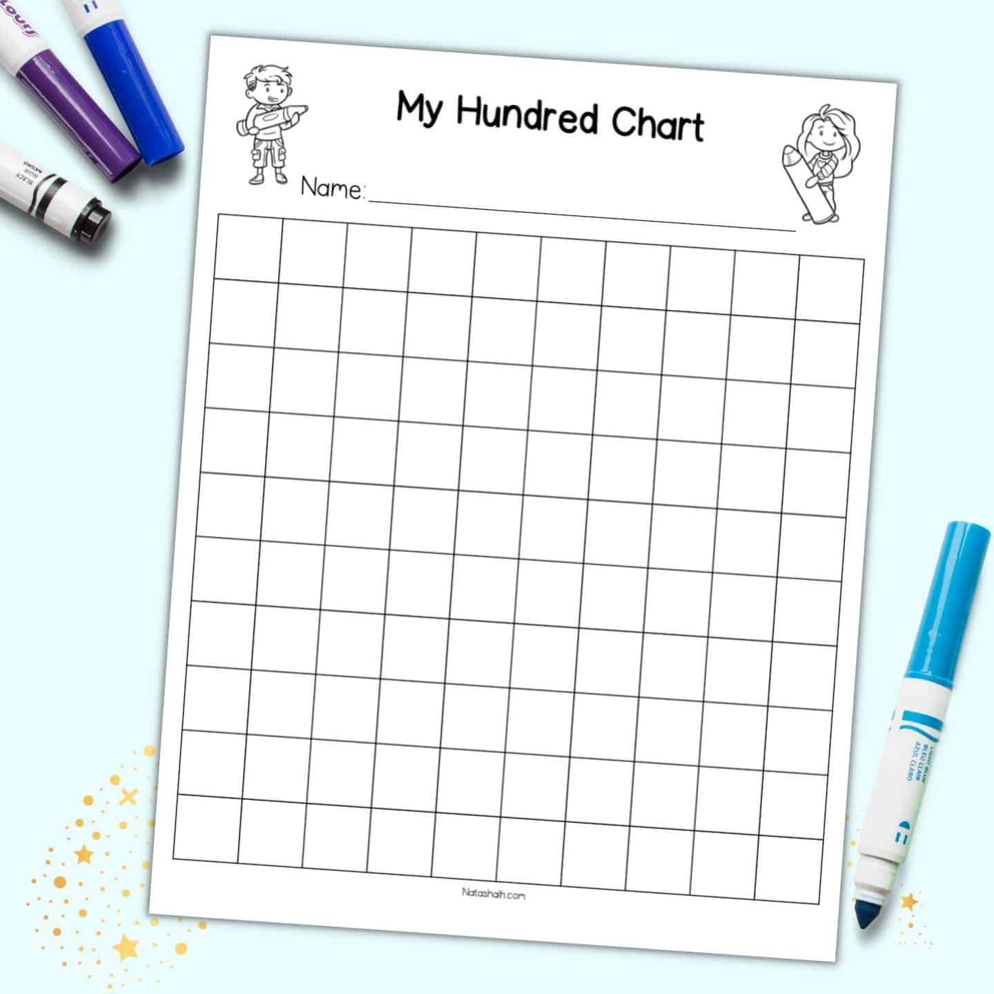Blank 100s Chart Free Printable