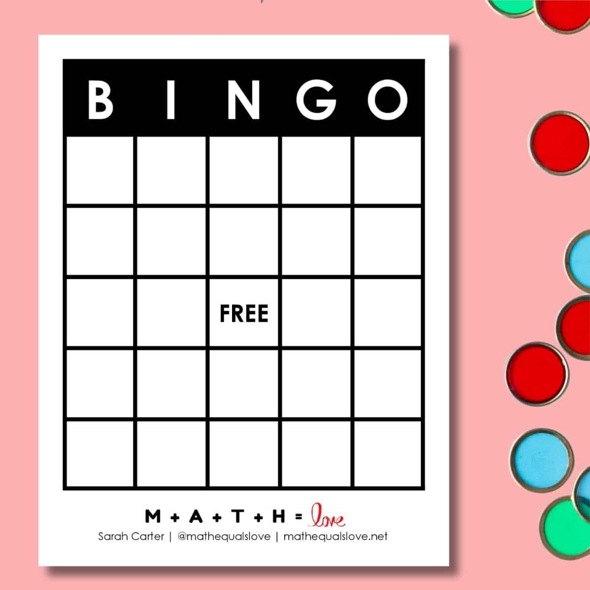 Free Printable Blank Bingo Sheet
