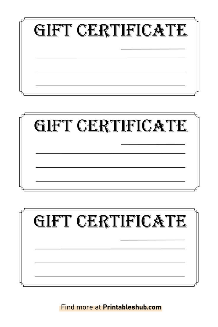 Blank Gift Card Stock Printable