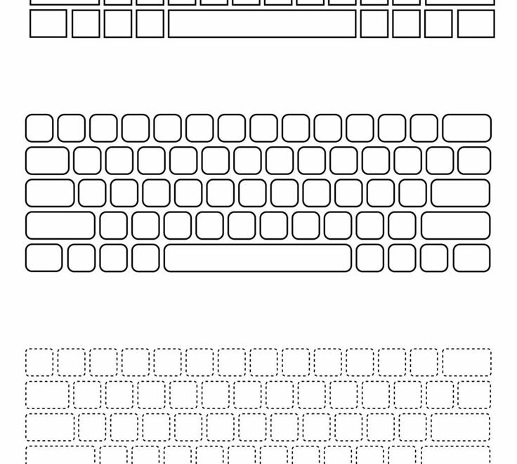 Free Printable Blank Keyboard Template PDF
