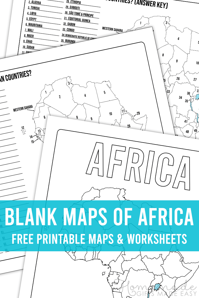 Blank Map Of Africa Printable