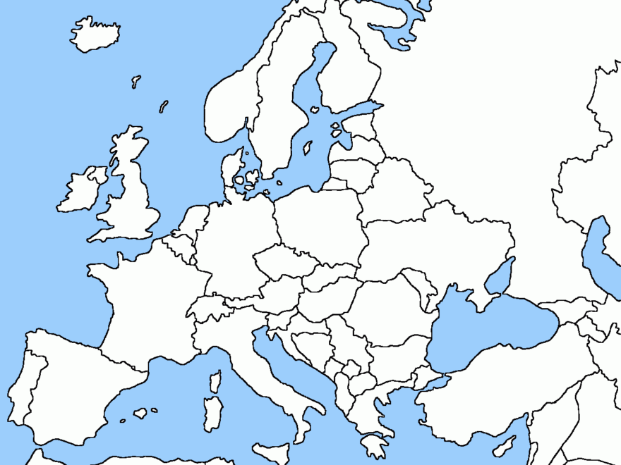 Free Printable Blank Map Of Europe