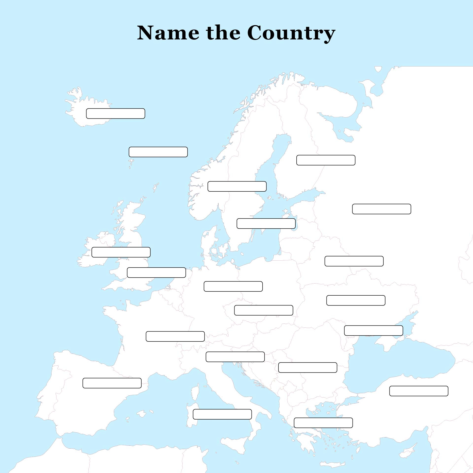 Free Printable Blank Map Of Europe Worksheets Library