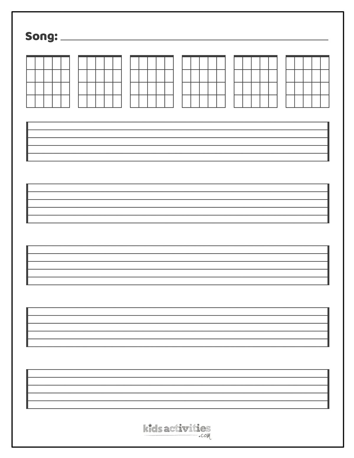 Printable Blank Sheet Music Free
