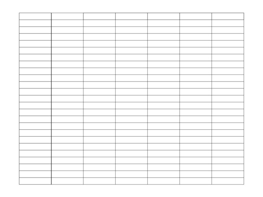 Free Printable Blank Spreadsheet Templates PDF Included Printables Hub