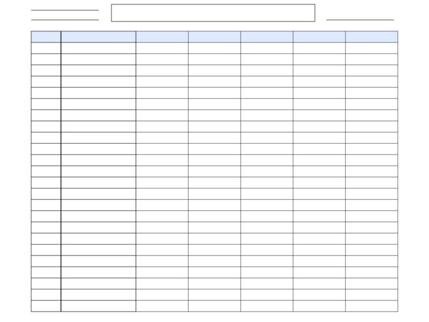 Free Printable Blank Spreadsheet Templates PDF Included Printables Hub