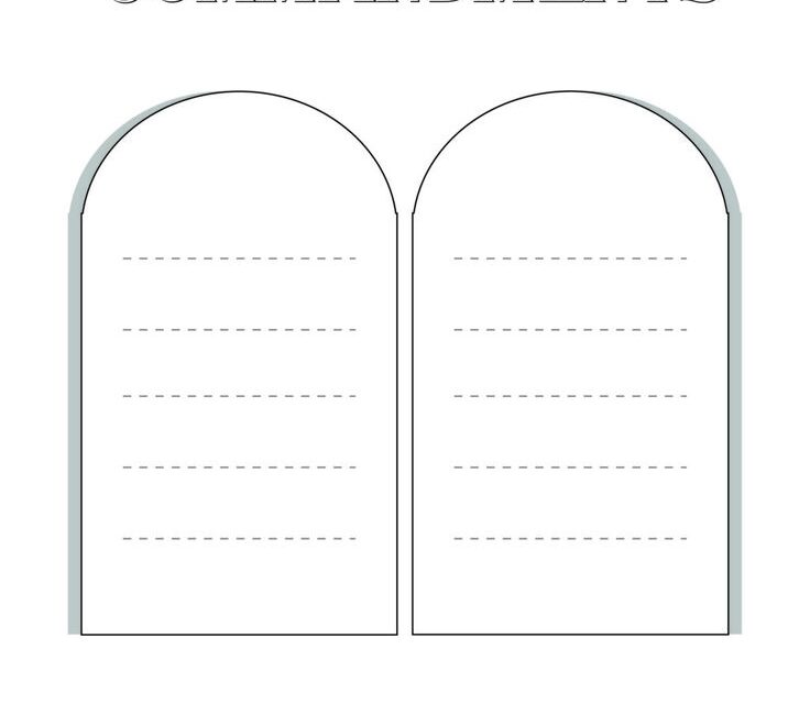 Free Printable Blank Ten Commandments Template PDF Included