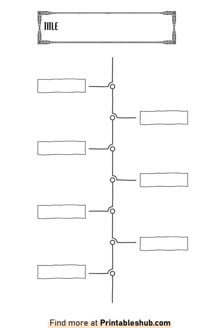 Free Printable Blank Line Timeline