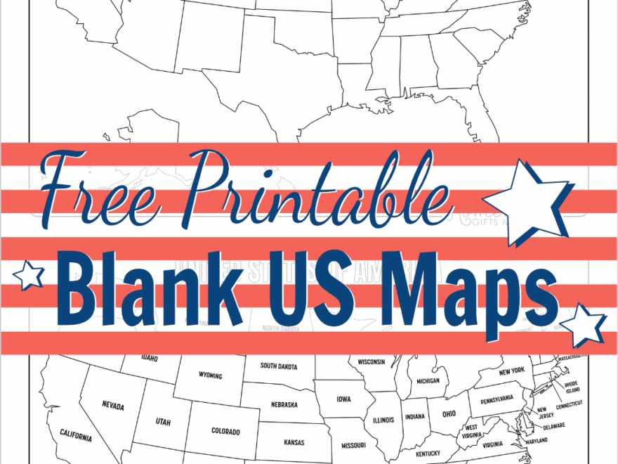 Free Printable Blank US Map PDF Download